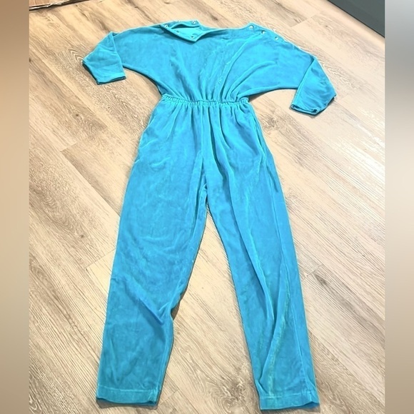 VTG I. Magnin, Truly a Piece 70βs Americana,Softest Velour,Jumpsuit,EUC,Size S - Picture 10 of 15